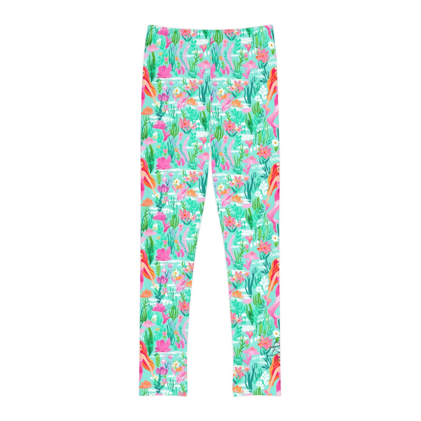 Mermaid Lagoon Leggings-Youth Full-Length Leggings