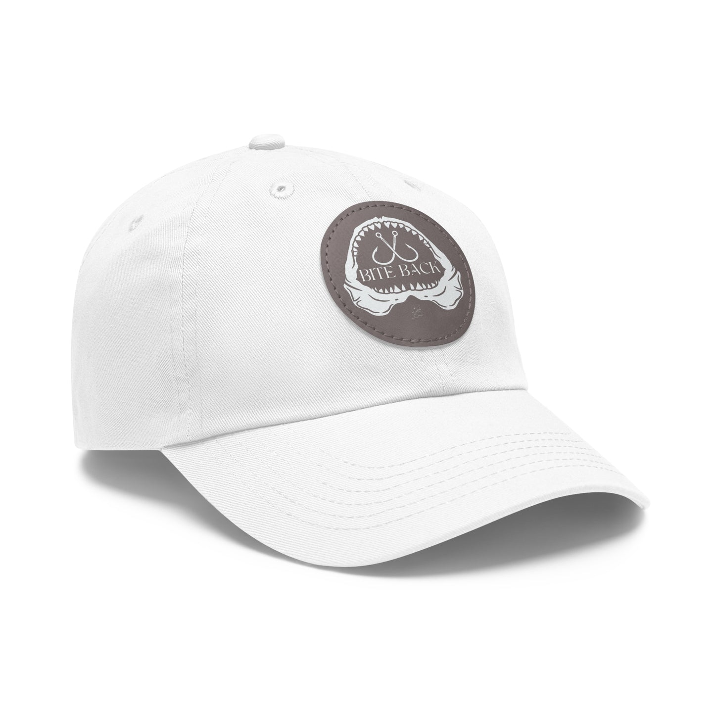 Shark Jaw Hat with Leather Patch (Round)