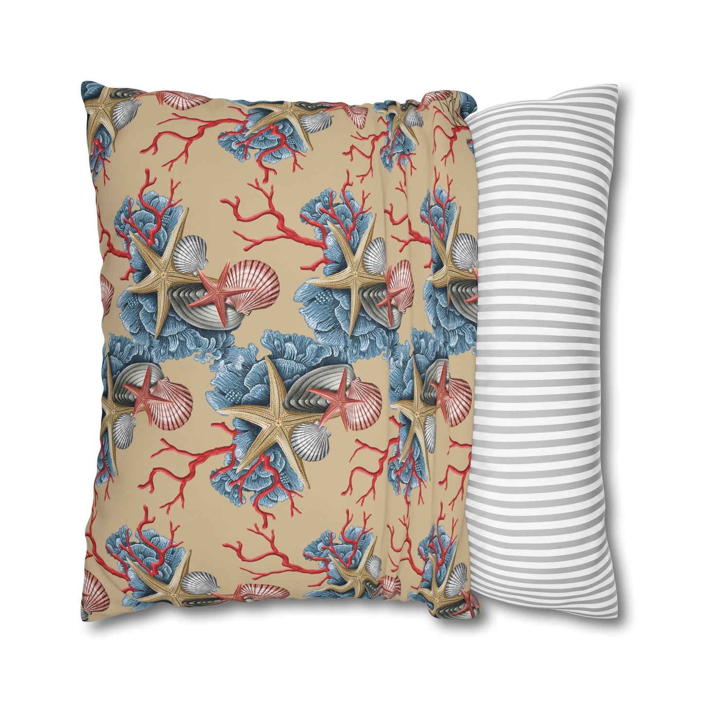Shells & Coral Canvas Pillowcase