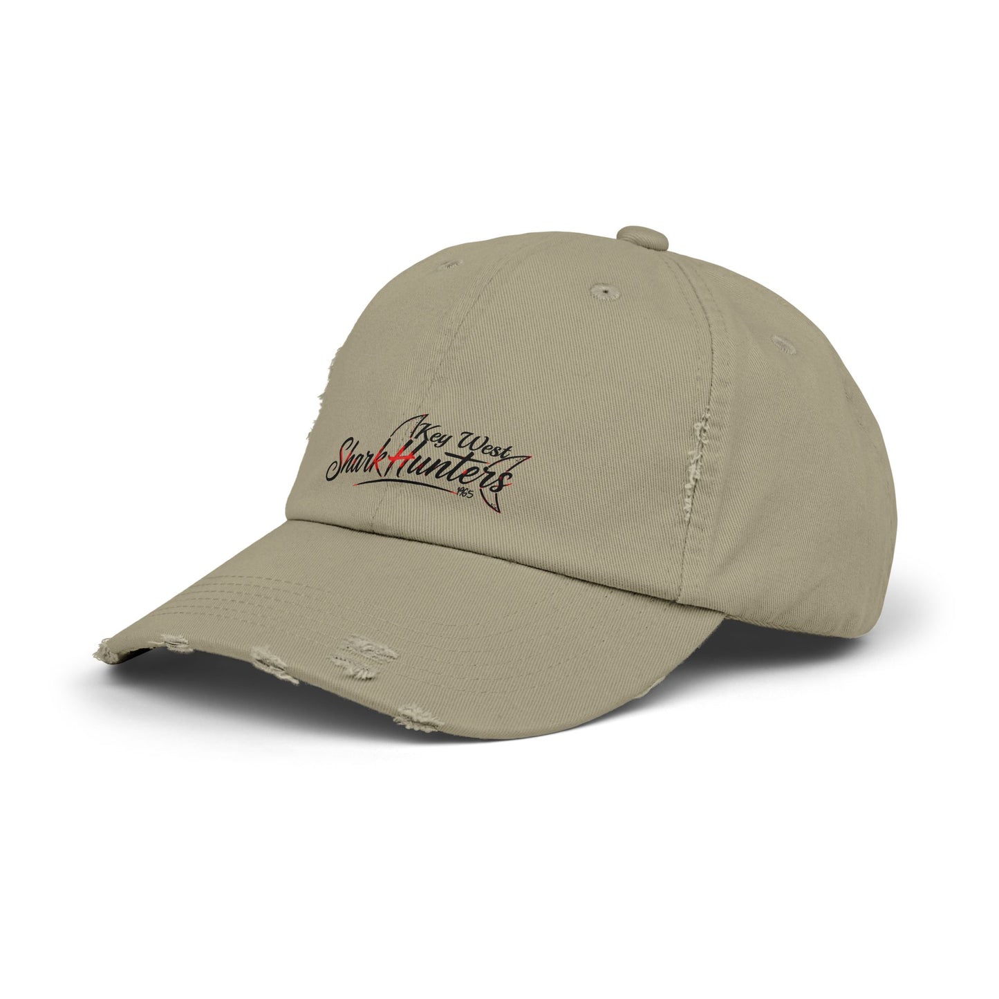 Key West Shark Hunters-Unisex Distressed Cap