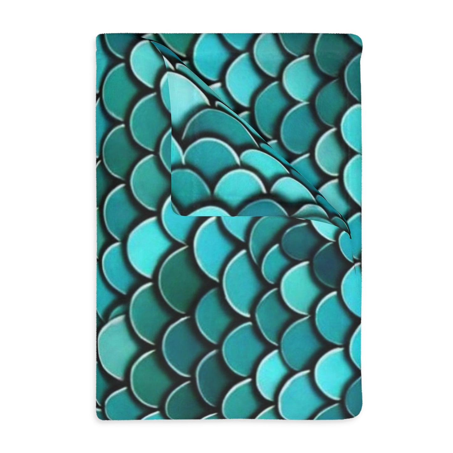 Scales Velveteen Minky Blanket (Two-sided print)