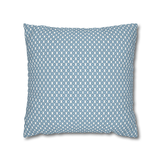 Blue Lattice Canvas Pillowcase
