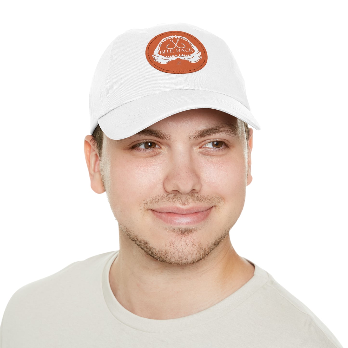 Shark Jaw Hat with Leather Patch (Round)