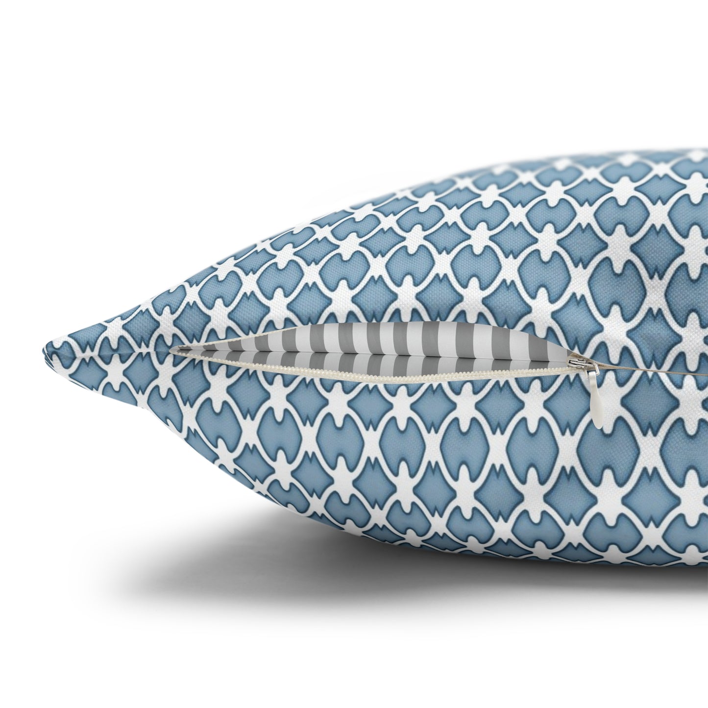 Blue Lattice Canvas Pillowcase