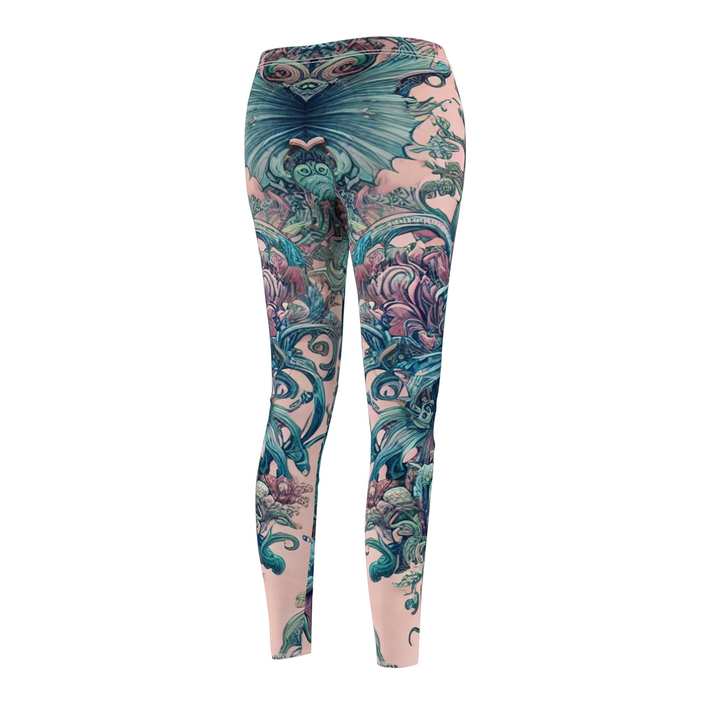 Stylish Women's Casual Leggings with Vibrant Fish Design