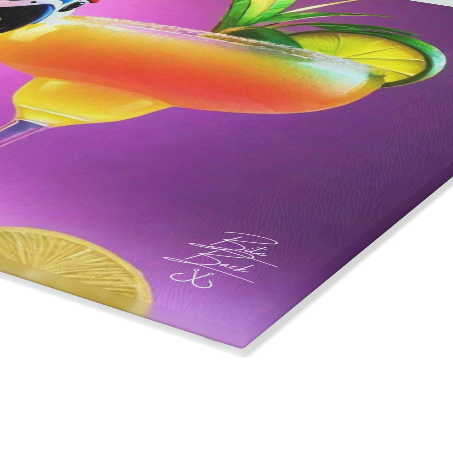 Pirate Parrot Glass Cutting Board