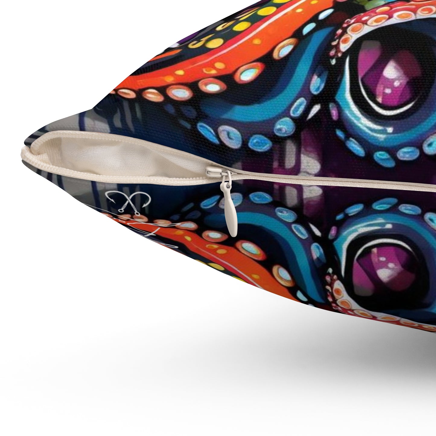 Octopus Graffiti Square Pillow
