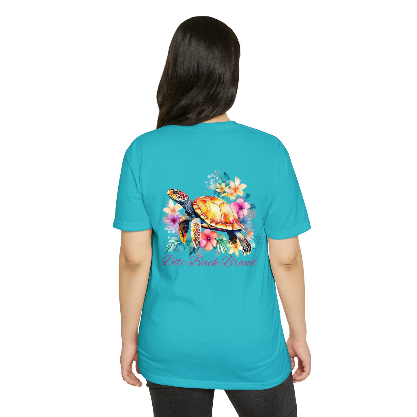 Tropical Bloom Turtle T-shirt