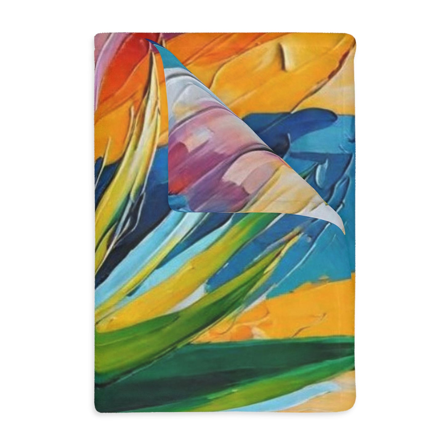 Pineapple Velveteen Minky Blanket (Two-sided print)
