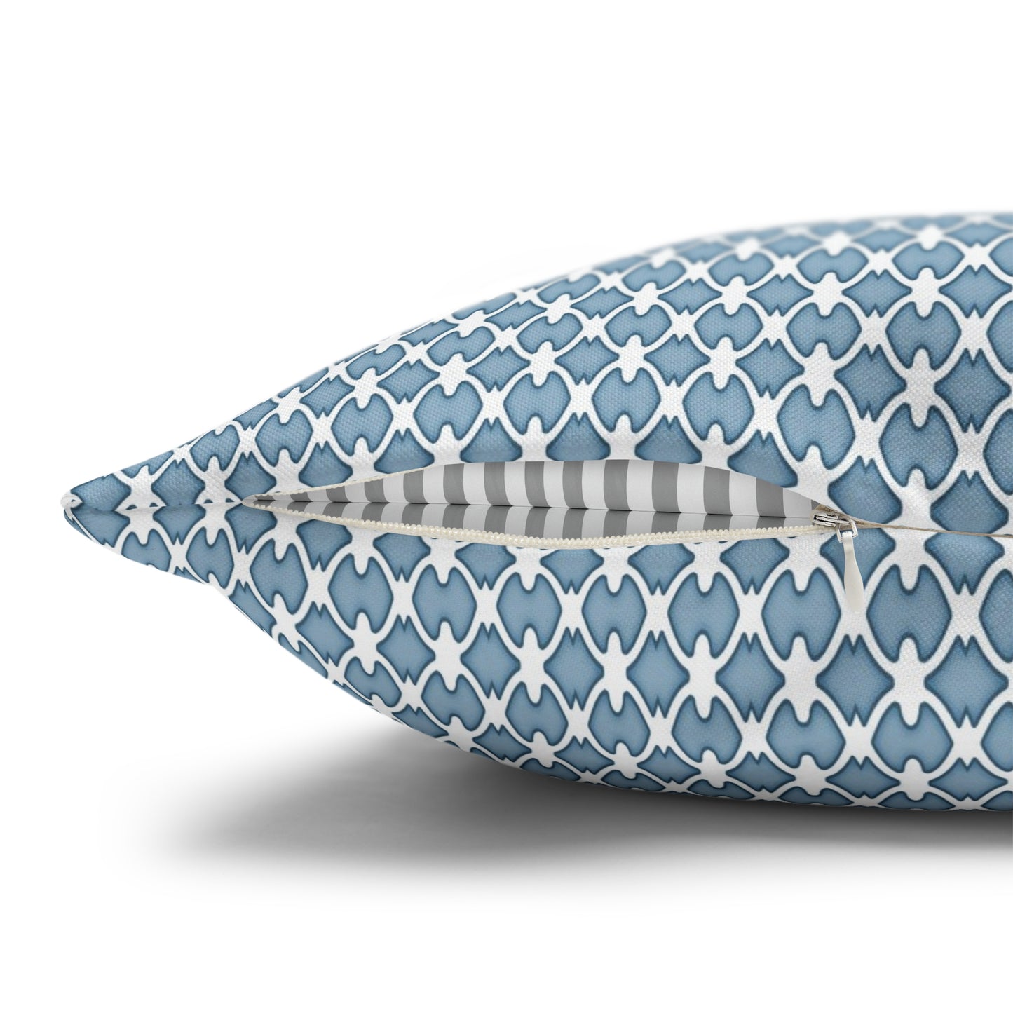 Blue Lattice Canvas Pillowcase
