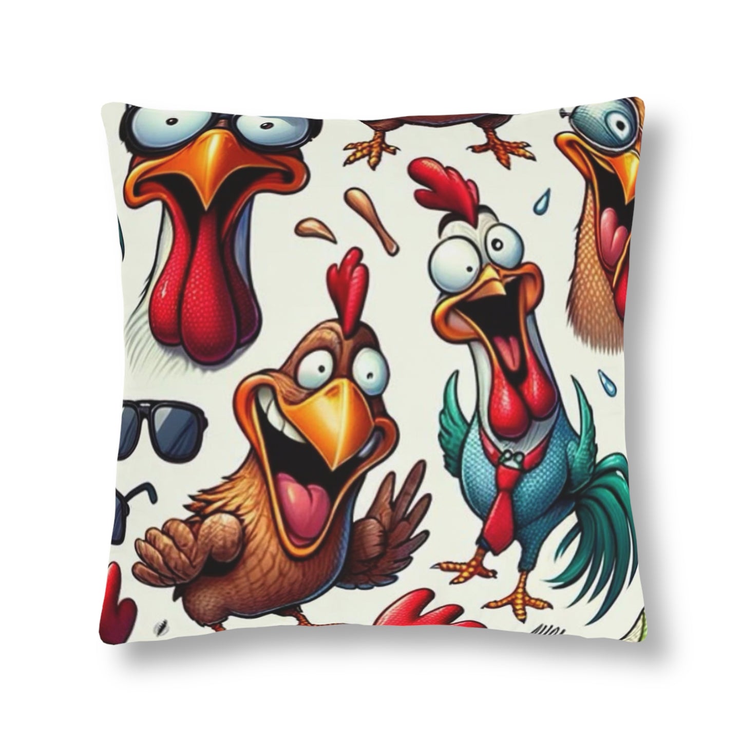Crazy Roosters Waterproof Pillows