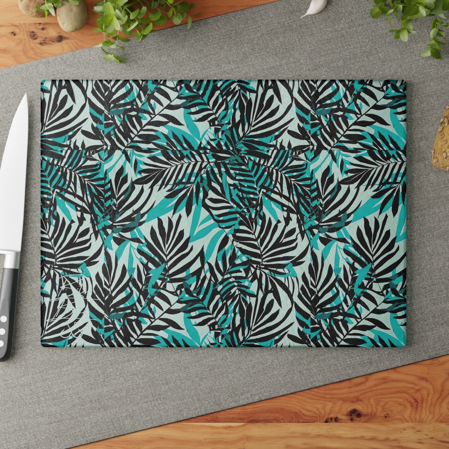 Floral Glass Cutting Board