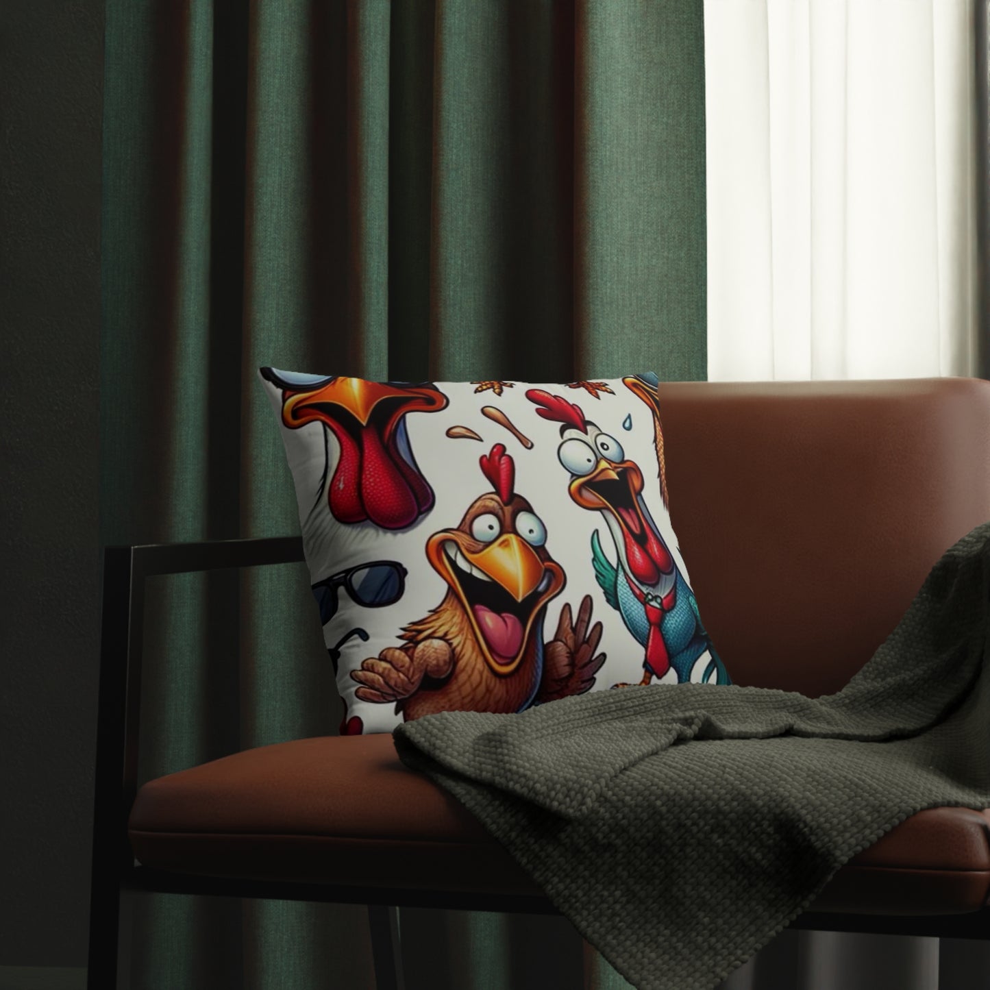 Crazy Roosters Waterproof Pillows