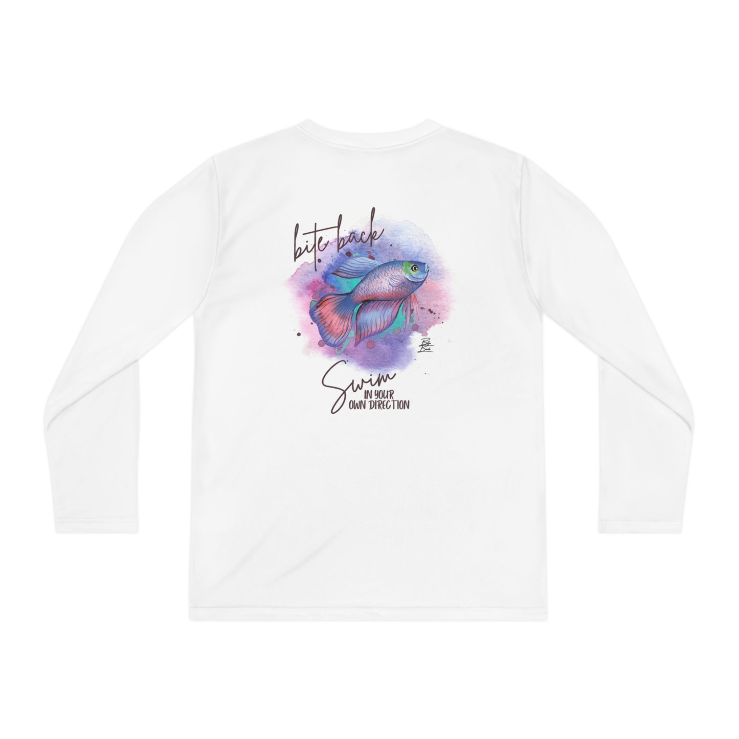 Swim in your own Direction Youth Long Sleeve Competitor Tee