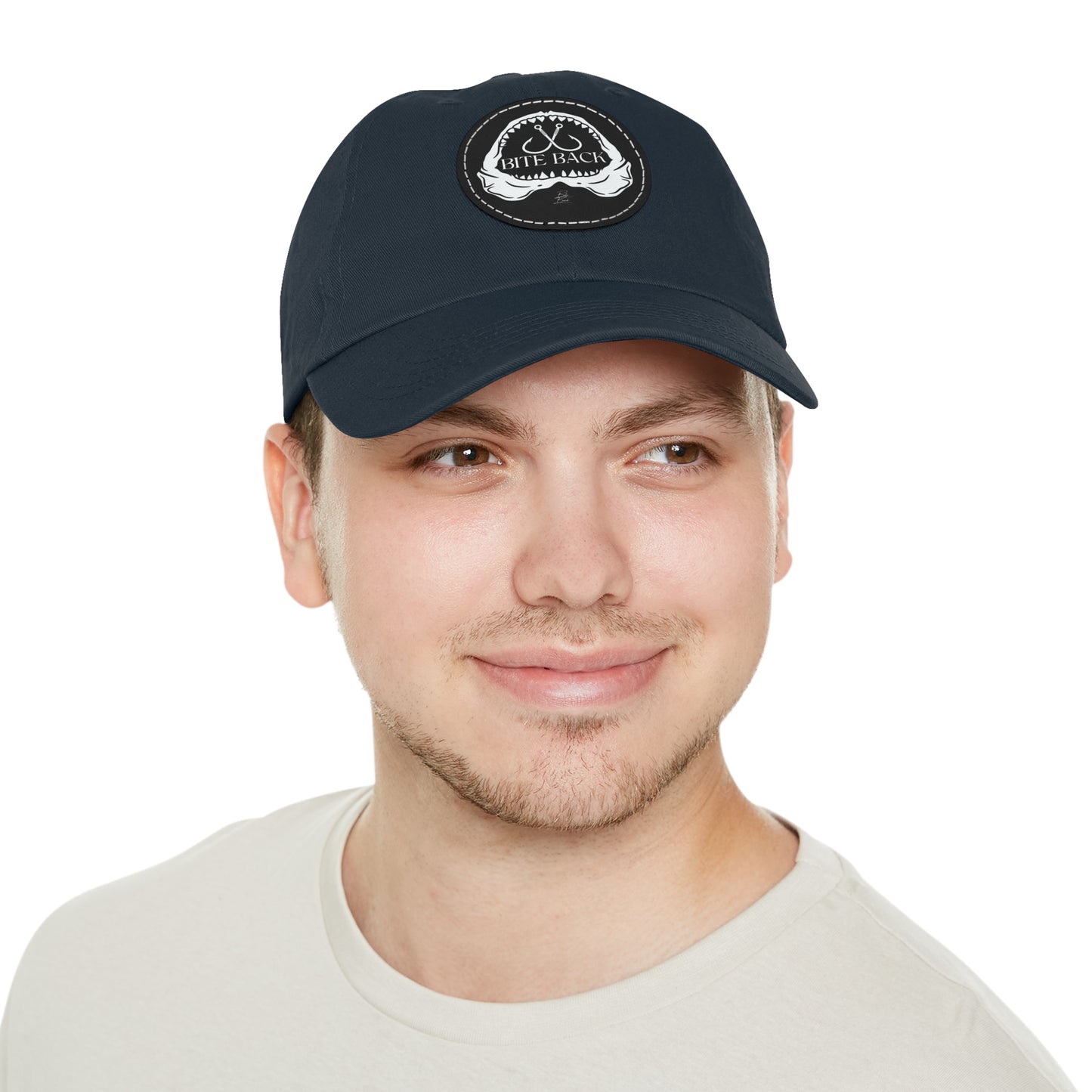 Shark Jaw Hat with Leather Patch (Round)