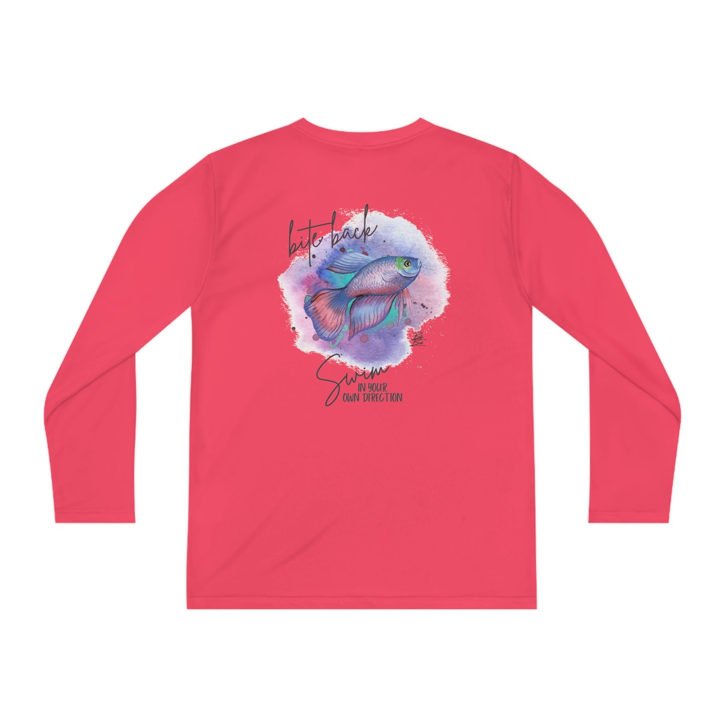 Swim in your own Direction Youth Long Sleeve Competitor Tee