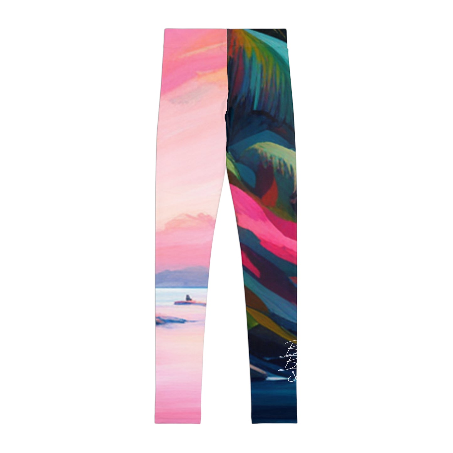 Palm Tree Pink Youth Leggings