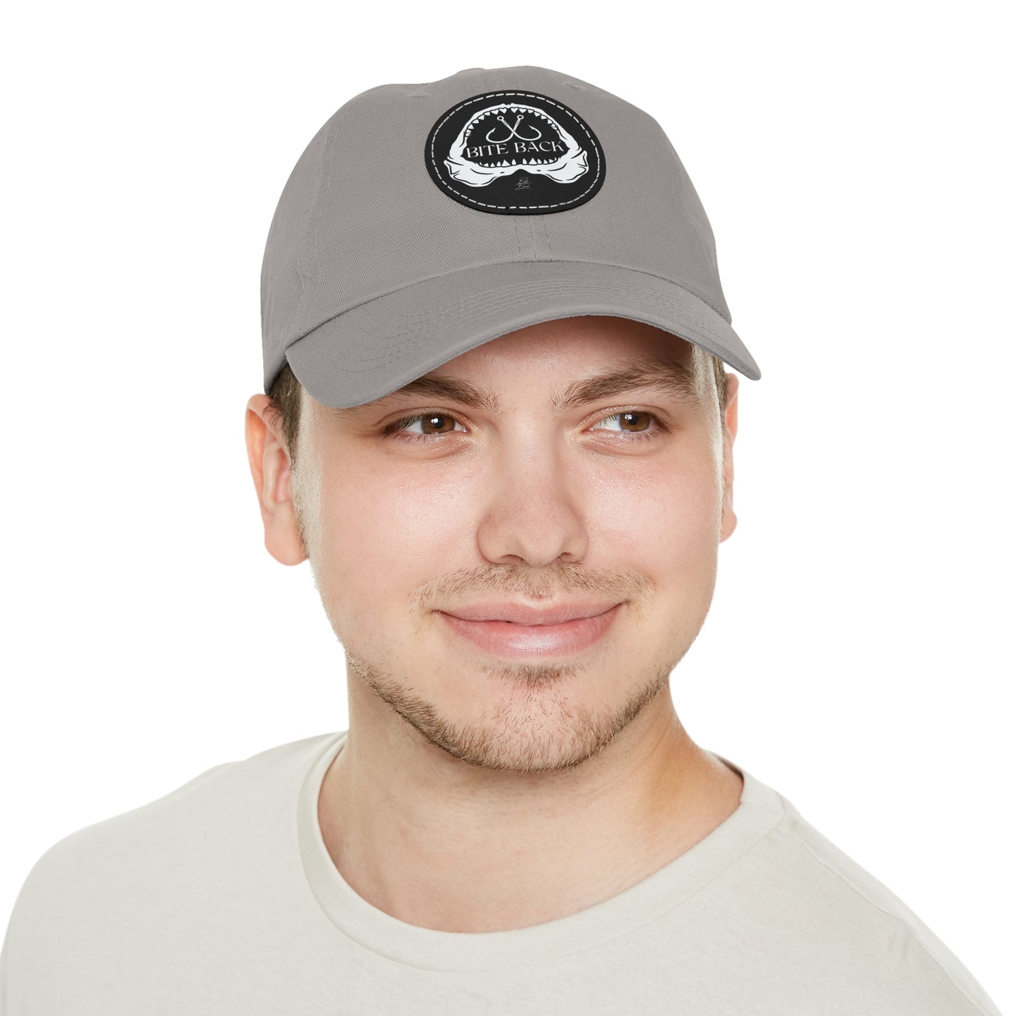 Shark Jaw Hat with Leather Patch (Round)