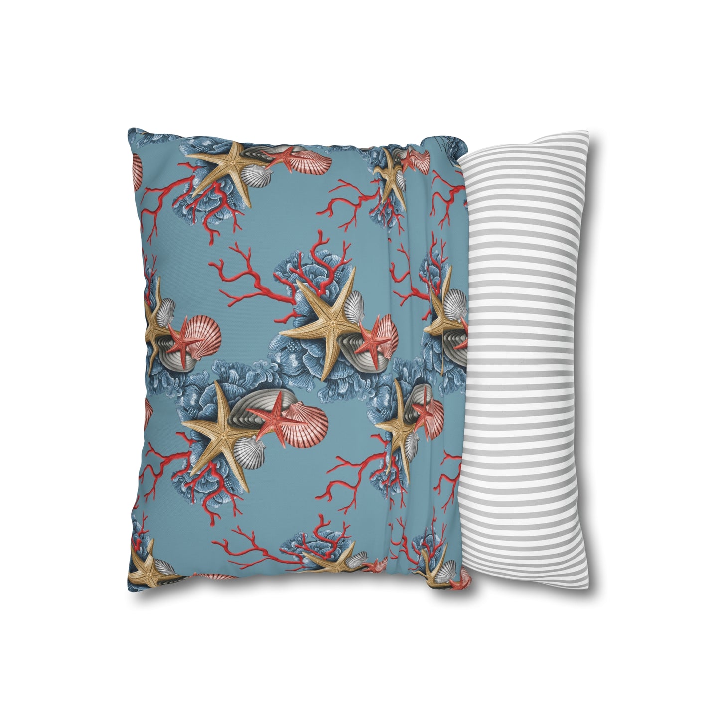 Coral, Starfish and Shells Canvas Pillowcase