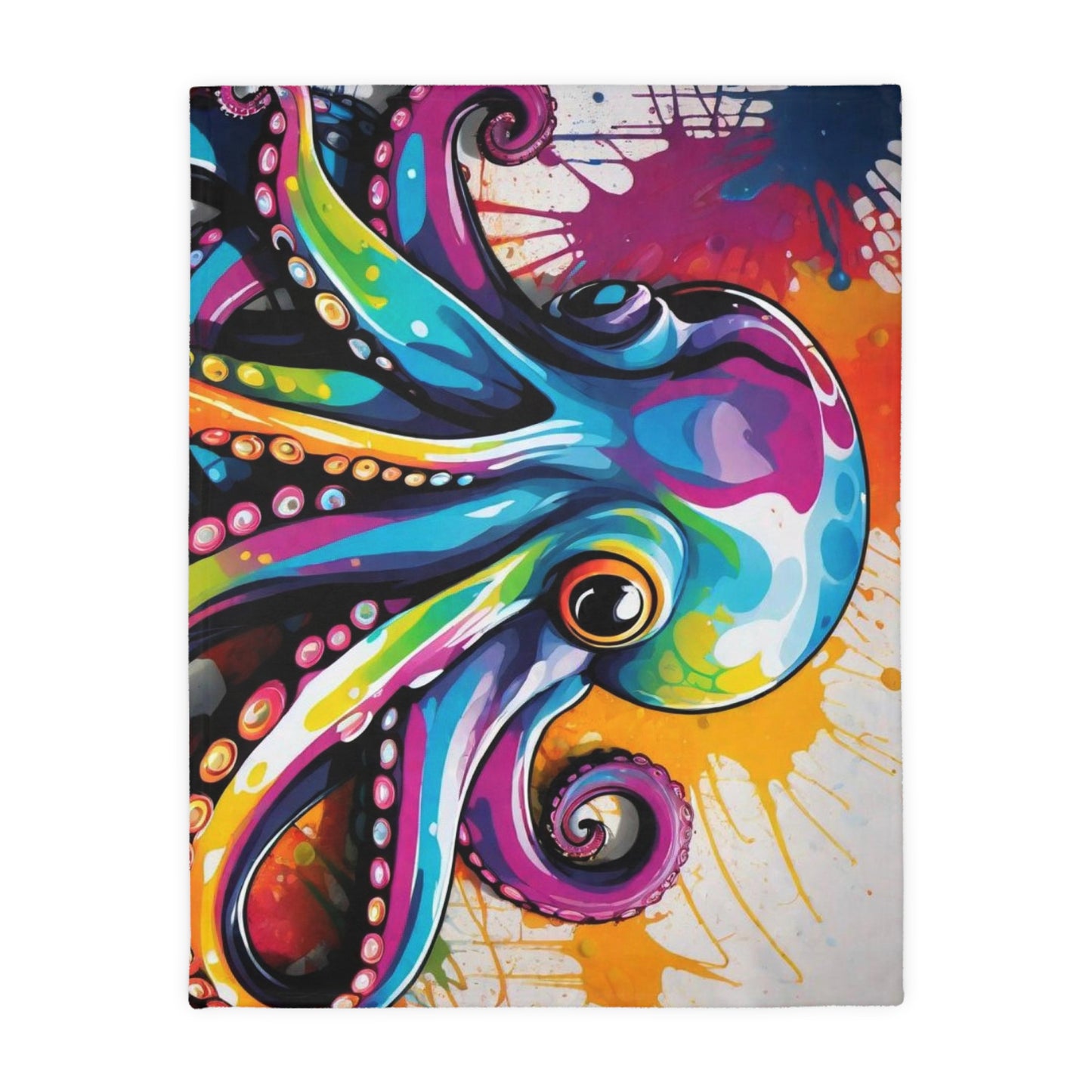 Octopus Velveteen Minky Blanket