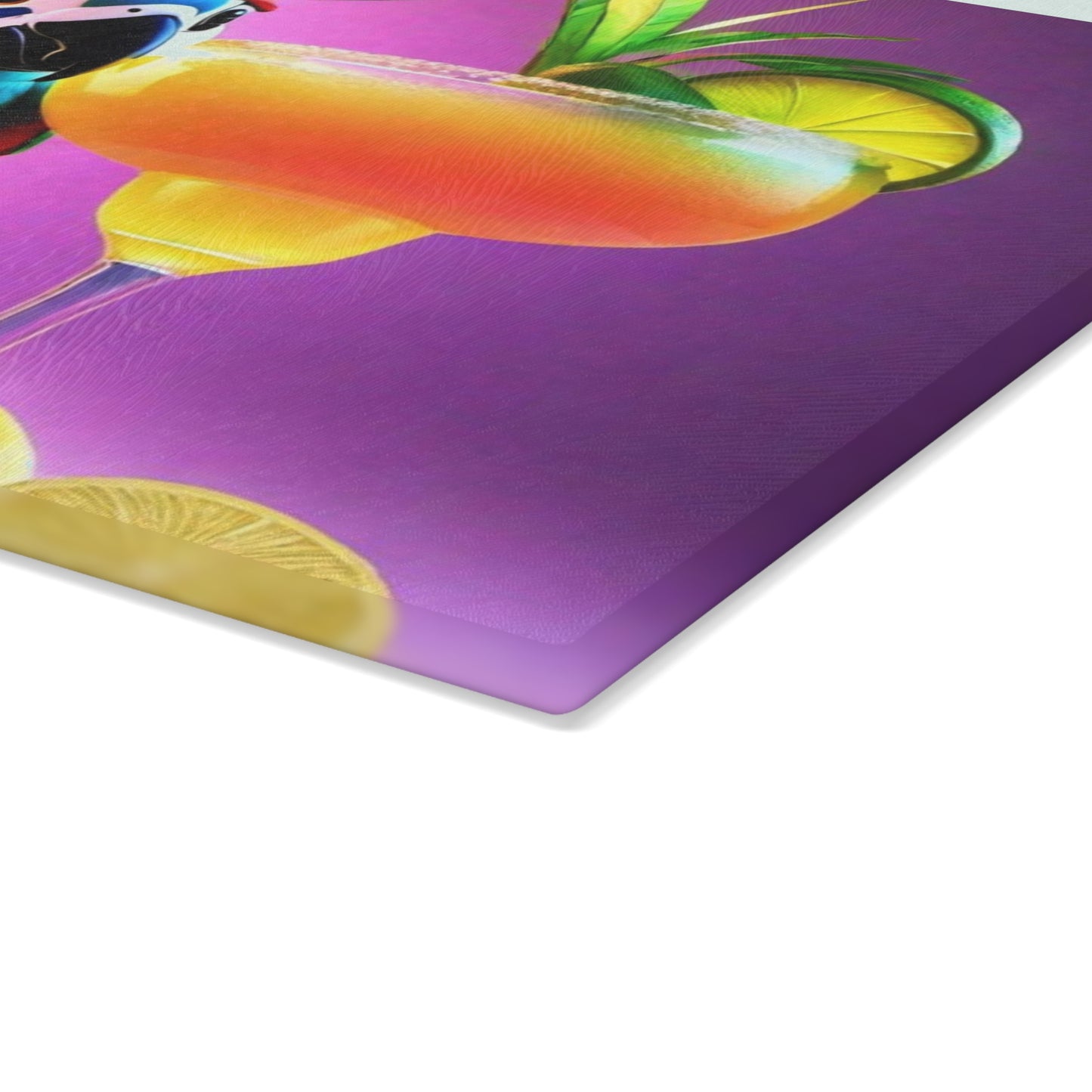 Pirate Parrot Glass Cutting Board