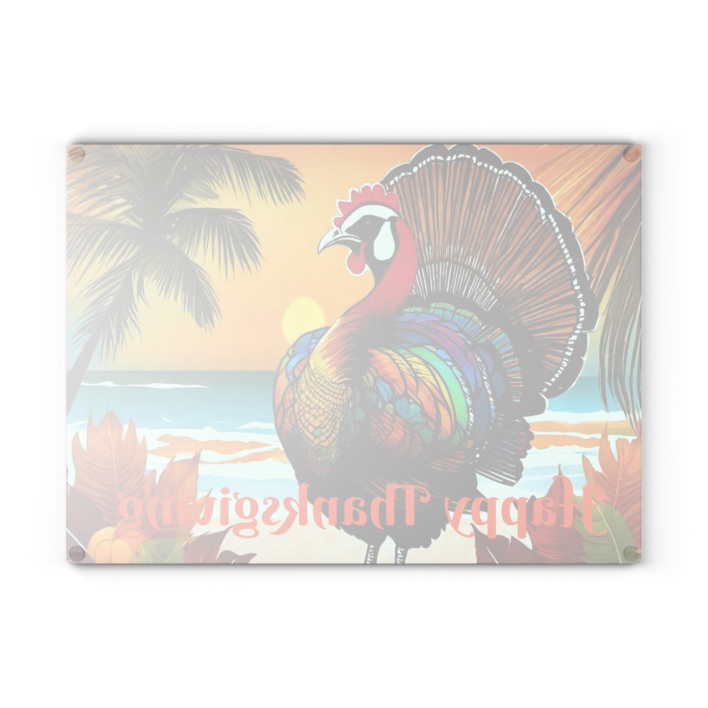 Thanksgiving Glass Cutting Board