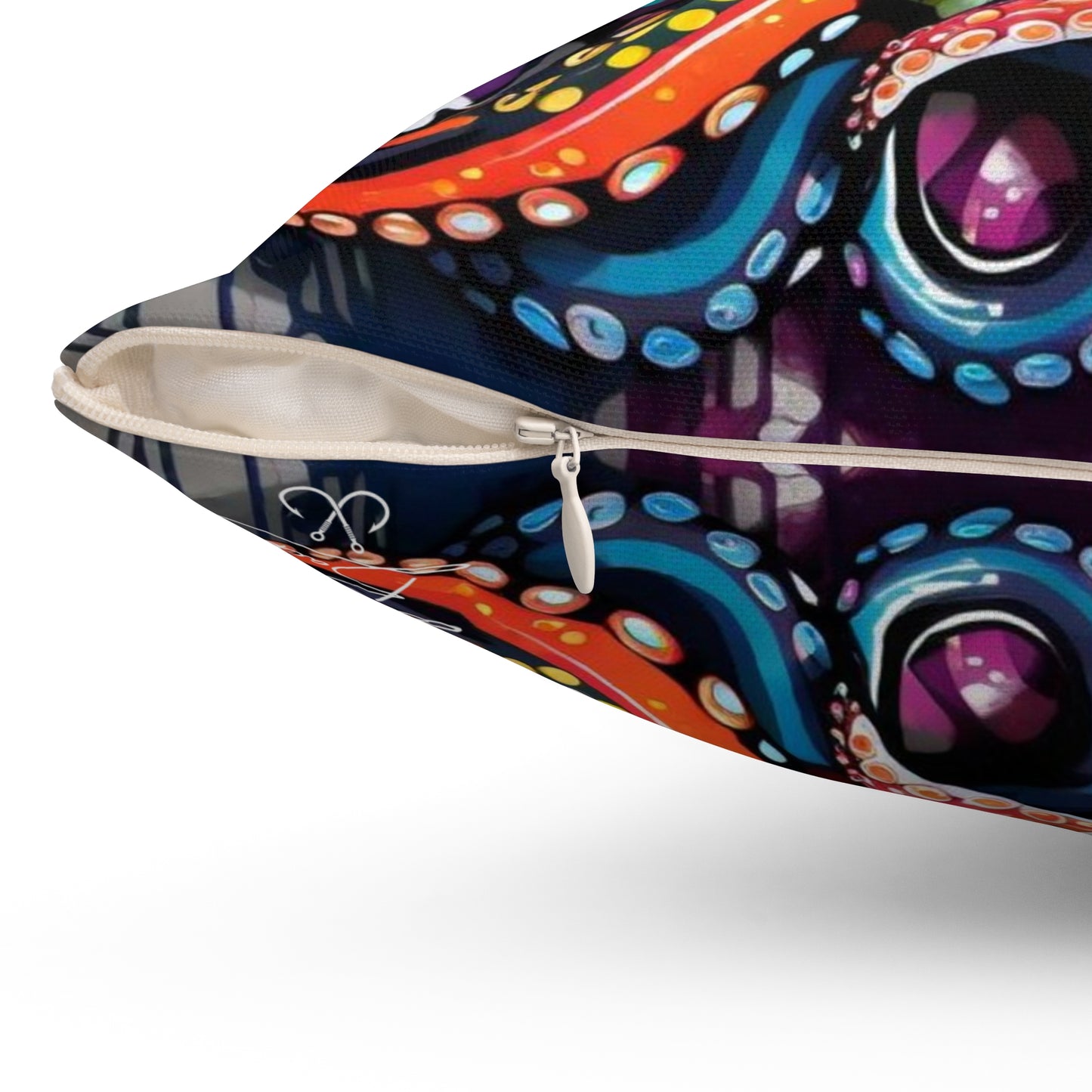 Octopus Graffiti Square Pillow