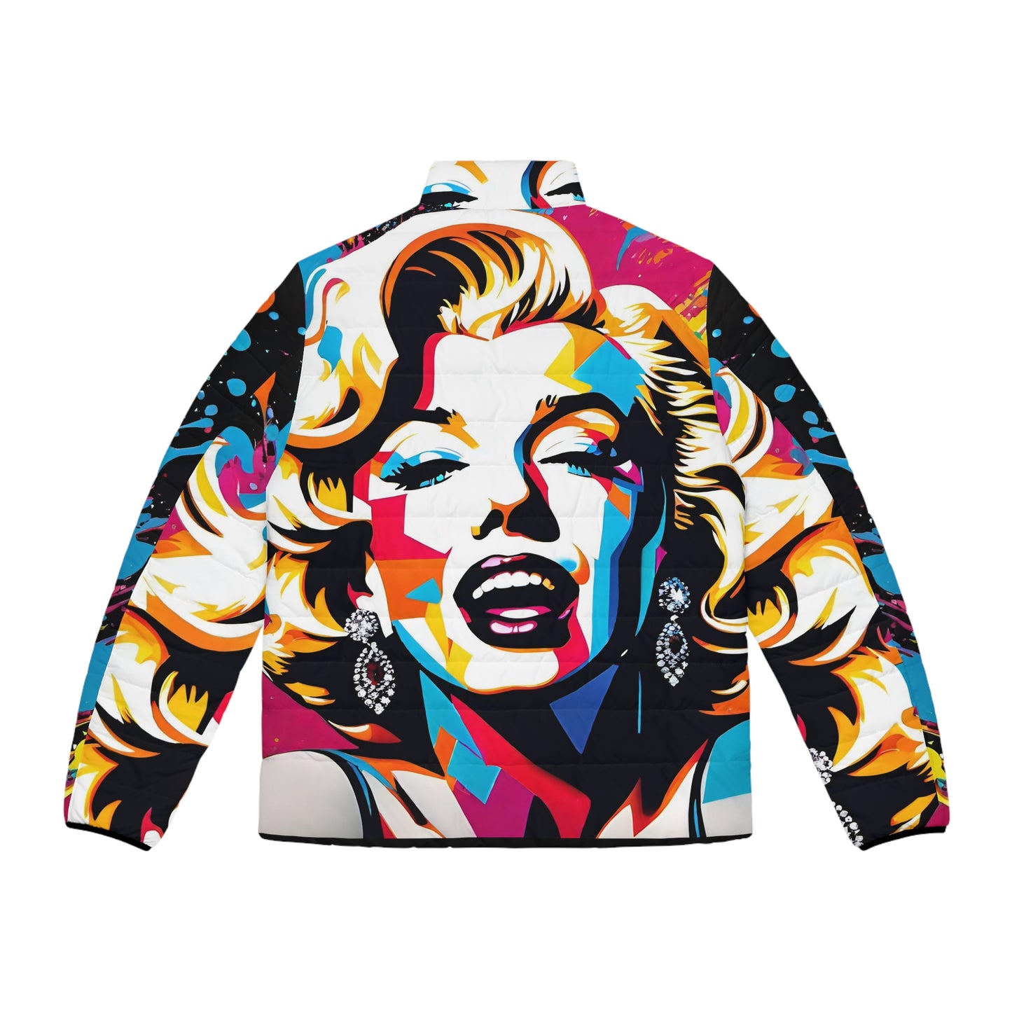 Marilyn Monroe Graffiti Unisex Puffer Jacket