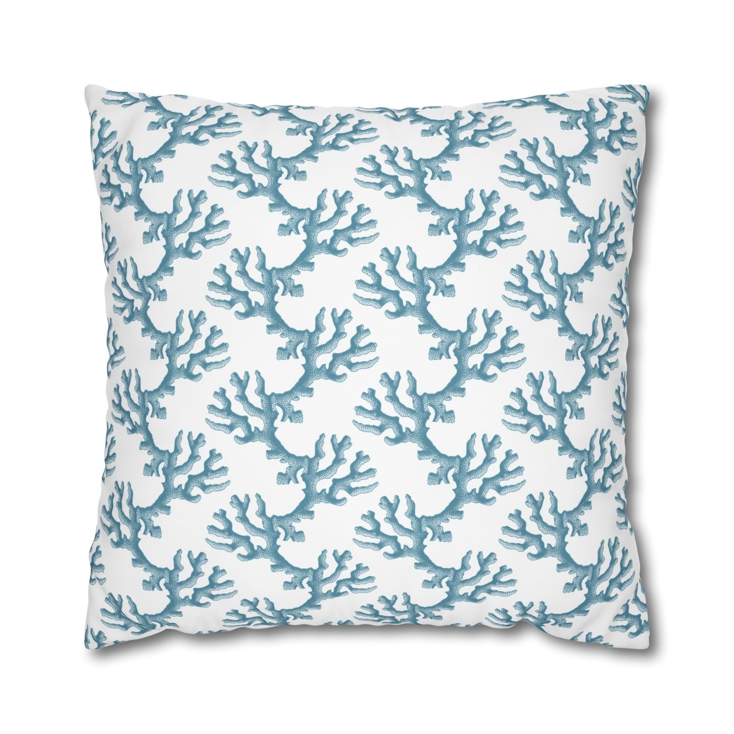 Blue Coral II Canvas Pillowcase