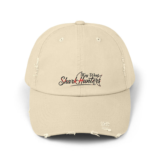 Key West Shark Hunters-Unisex Distressed Cap