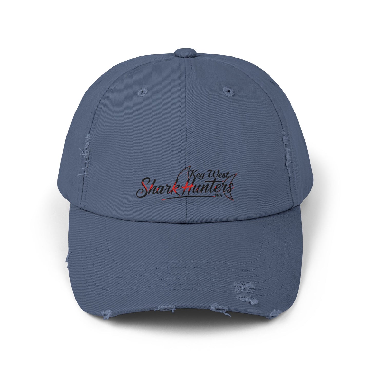 Key West Shark Hunters-Unisex Distressed Cap