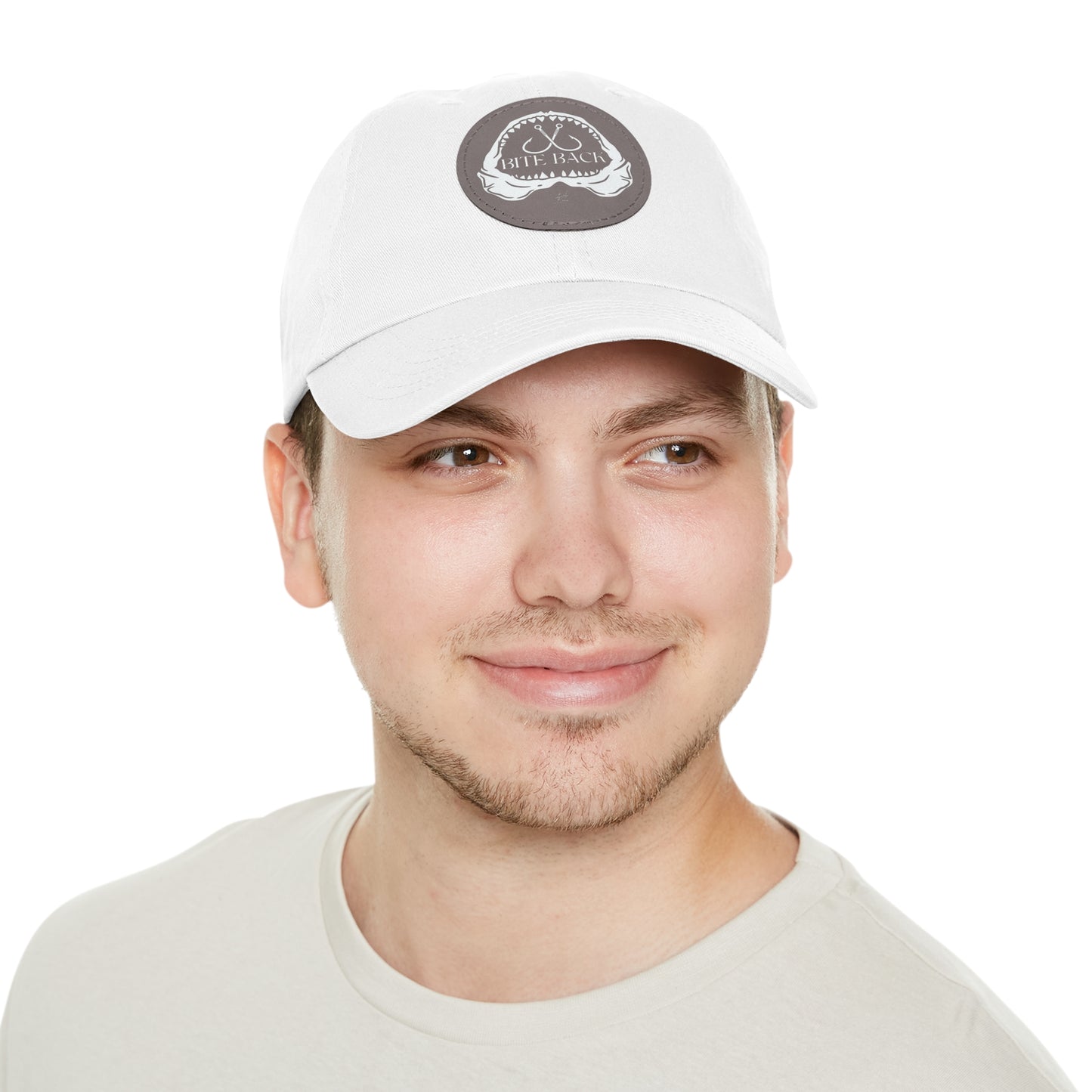 Shark Jaw Hat with Leather Patch (Round)