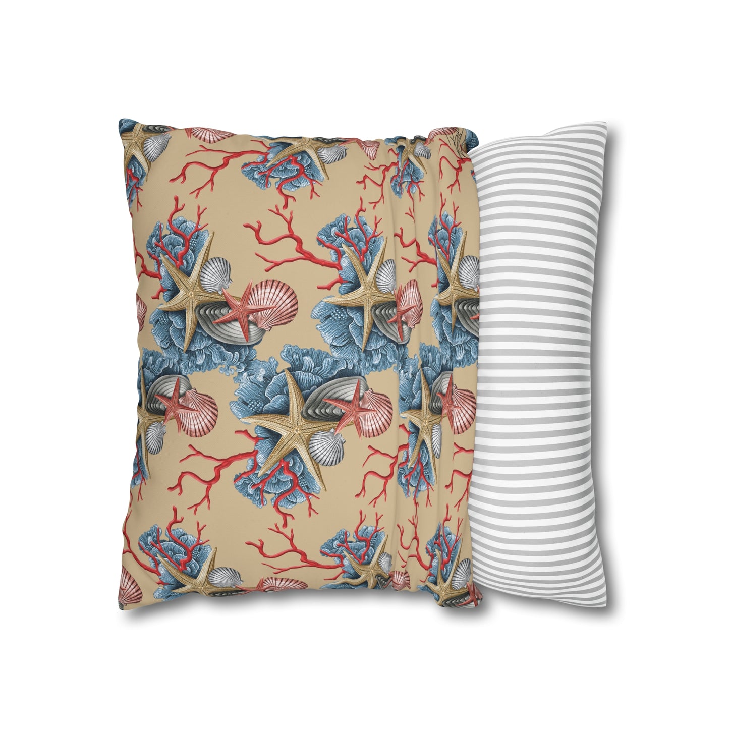 Shells & Coral Canvas Pillowcase