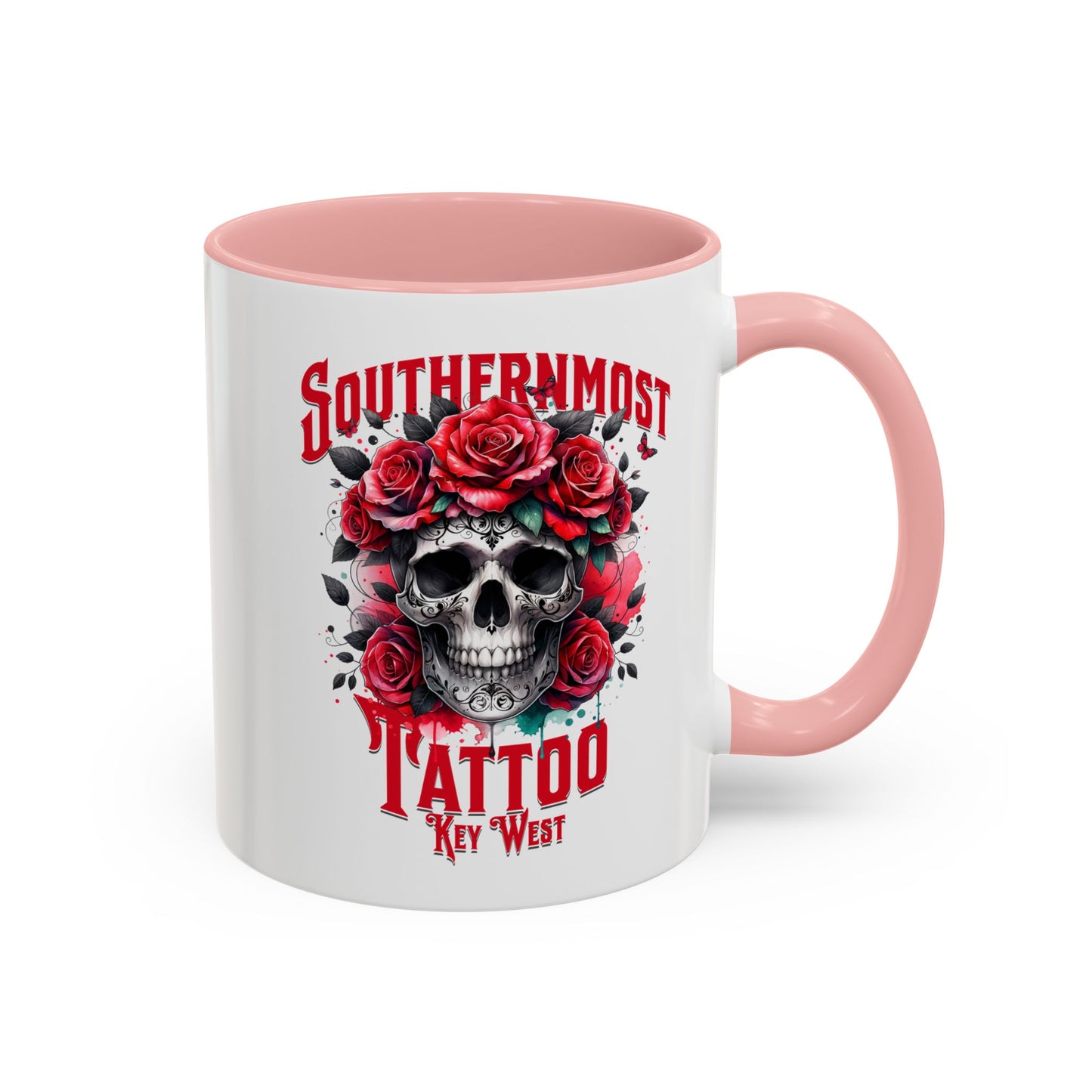 Skull and Roses Coffee Mug | Southernmost Tattoo | Perfect Gift for Tattoo Lovers