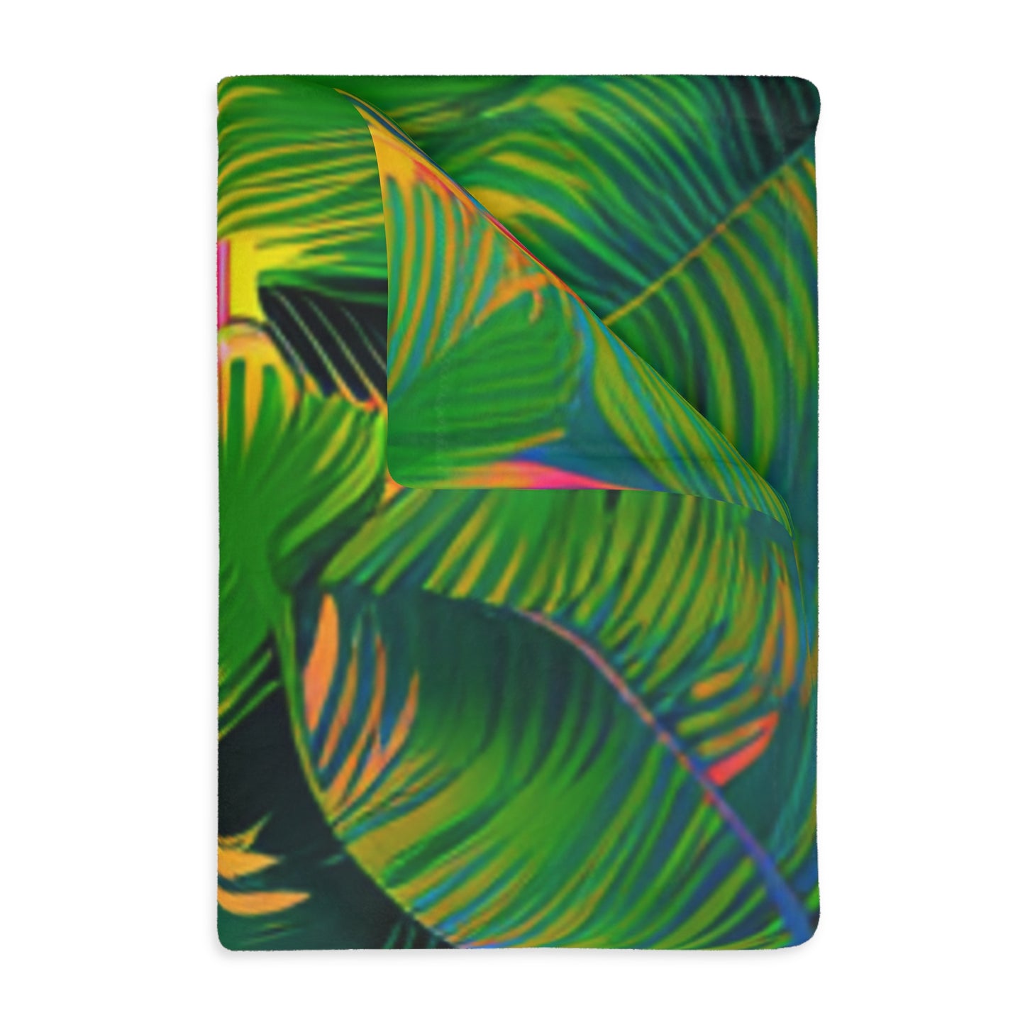 Flamingos Velveteen Minky Blanket (Two-sided print)