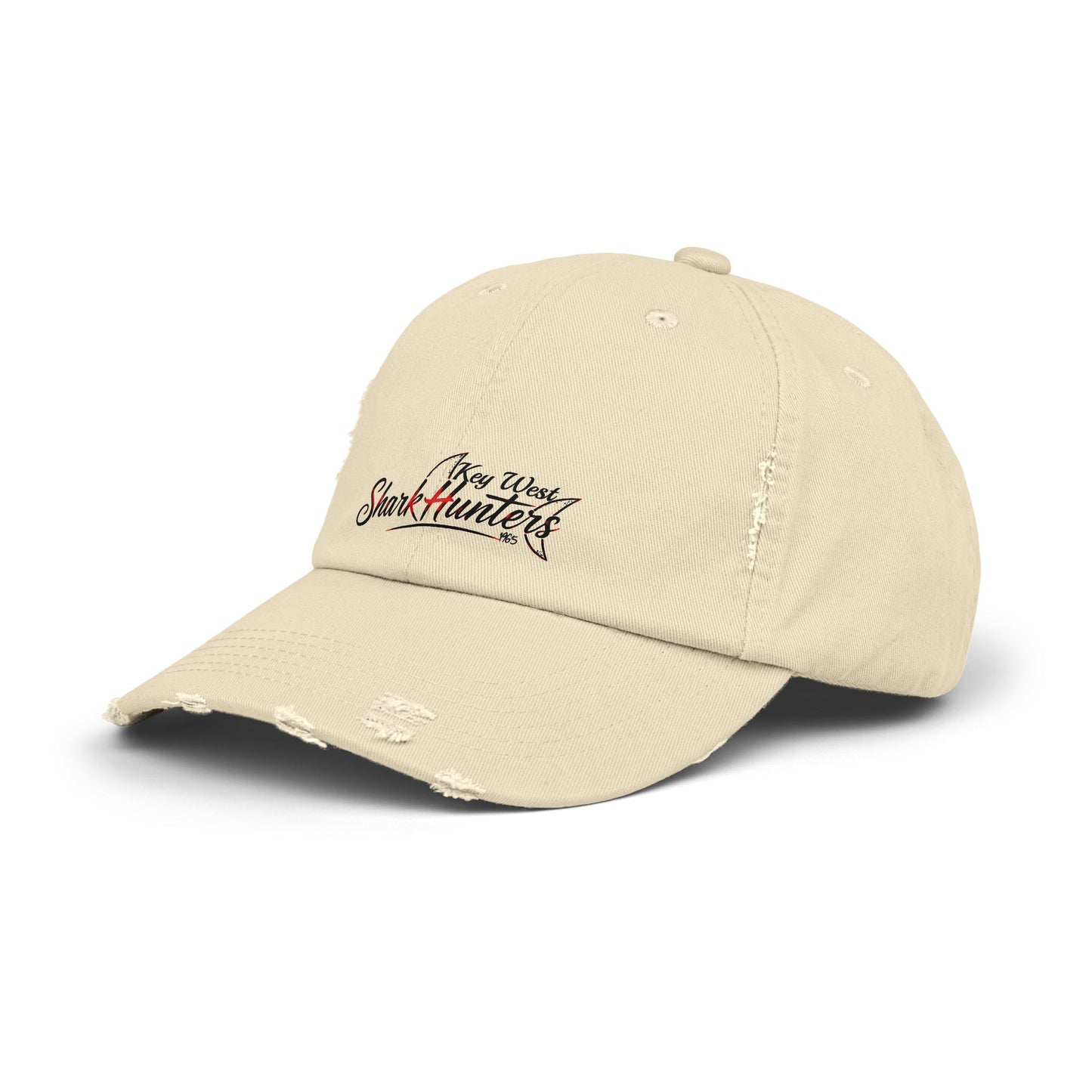 Key West Shark Hunters-Unisex Distressed Cap