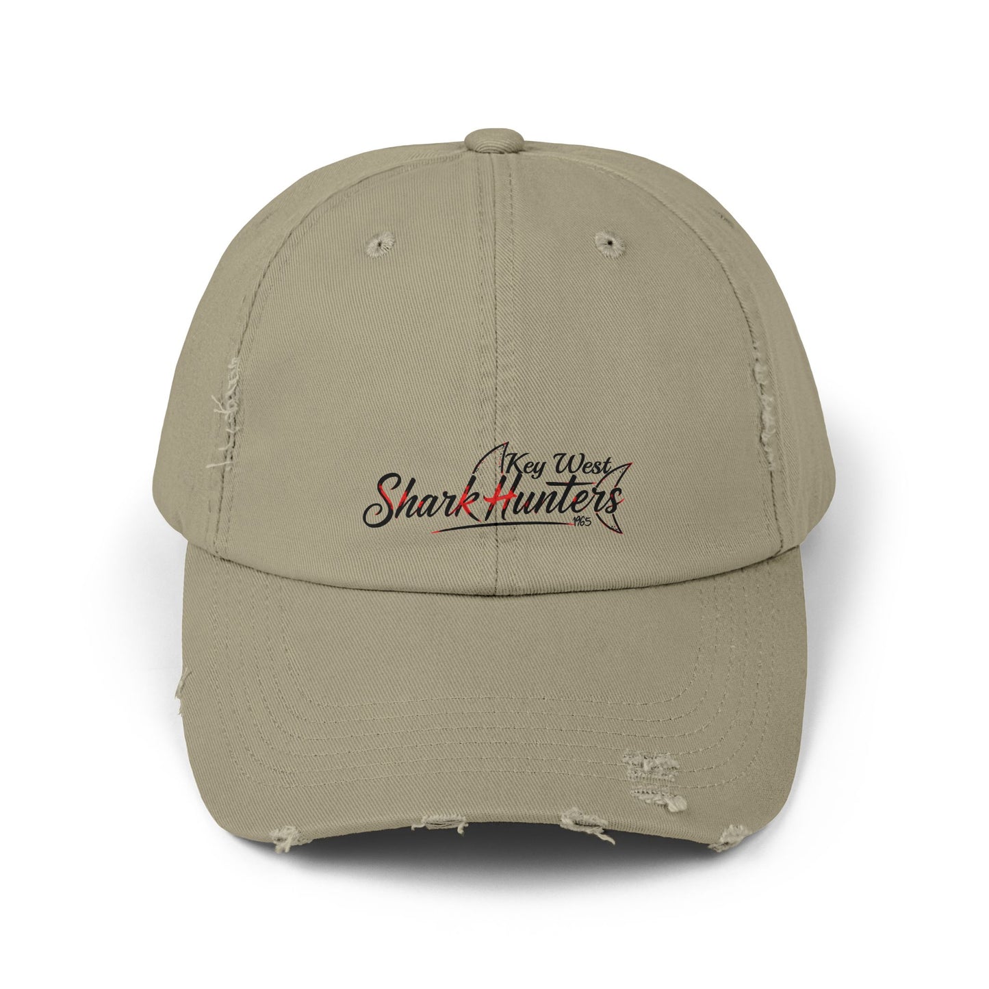Key West Shark Hunters-Unisex Distressed Cap