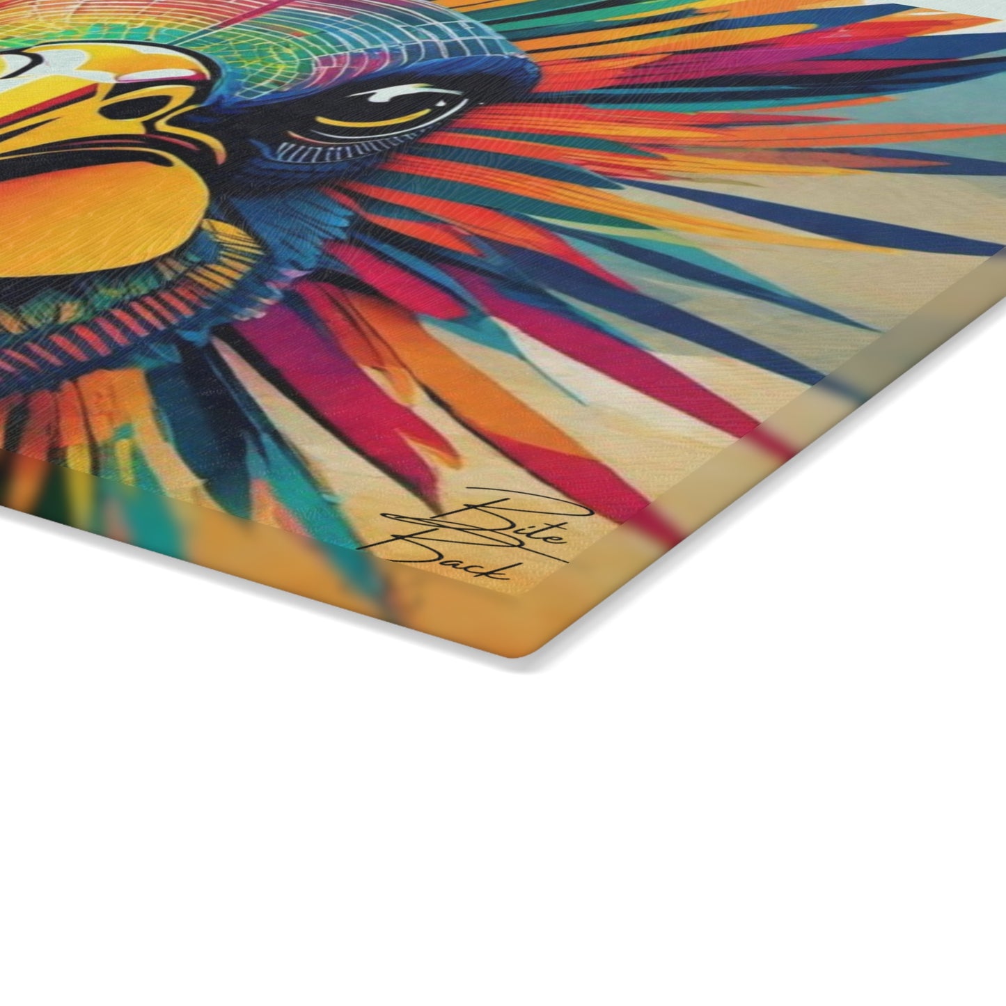 Island Bird Thanksgiving Glass Cutting Board
