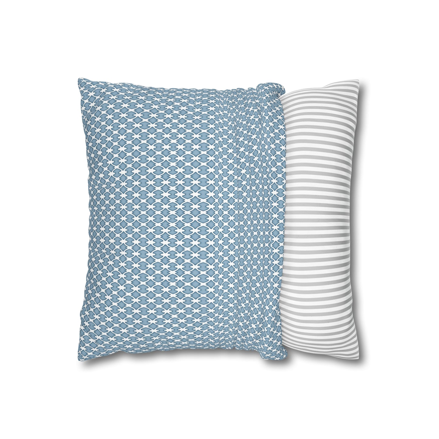 Blue Lattice Canvas Pillowcase