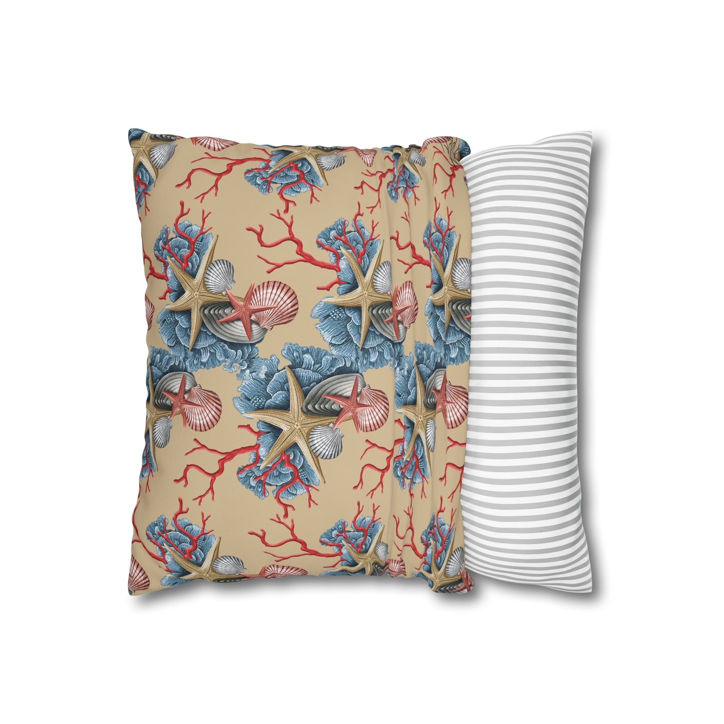 Shells & Coral Canvas Pillowcase