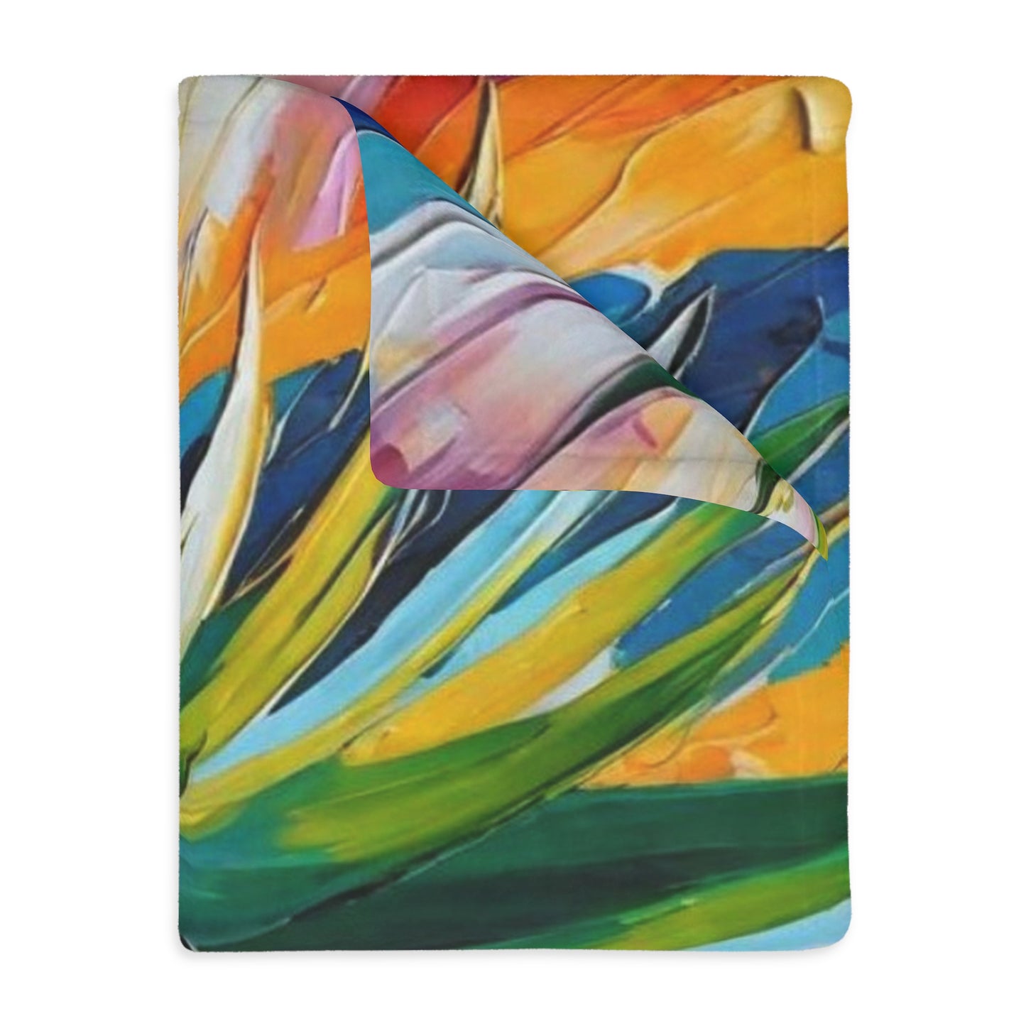 Pineapple Velveteen Minky Blanket (Two-sided print)