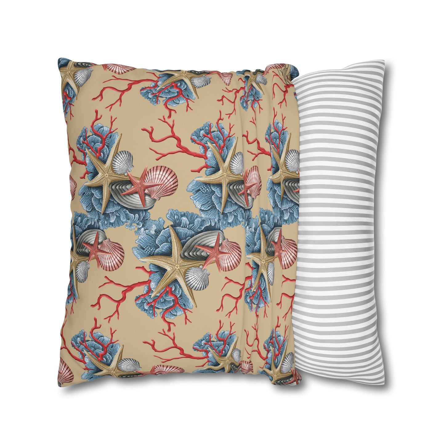 Shells & Coral Canvas Pillowcase