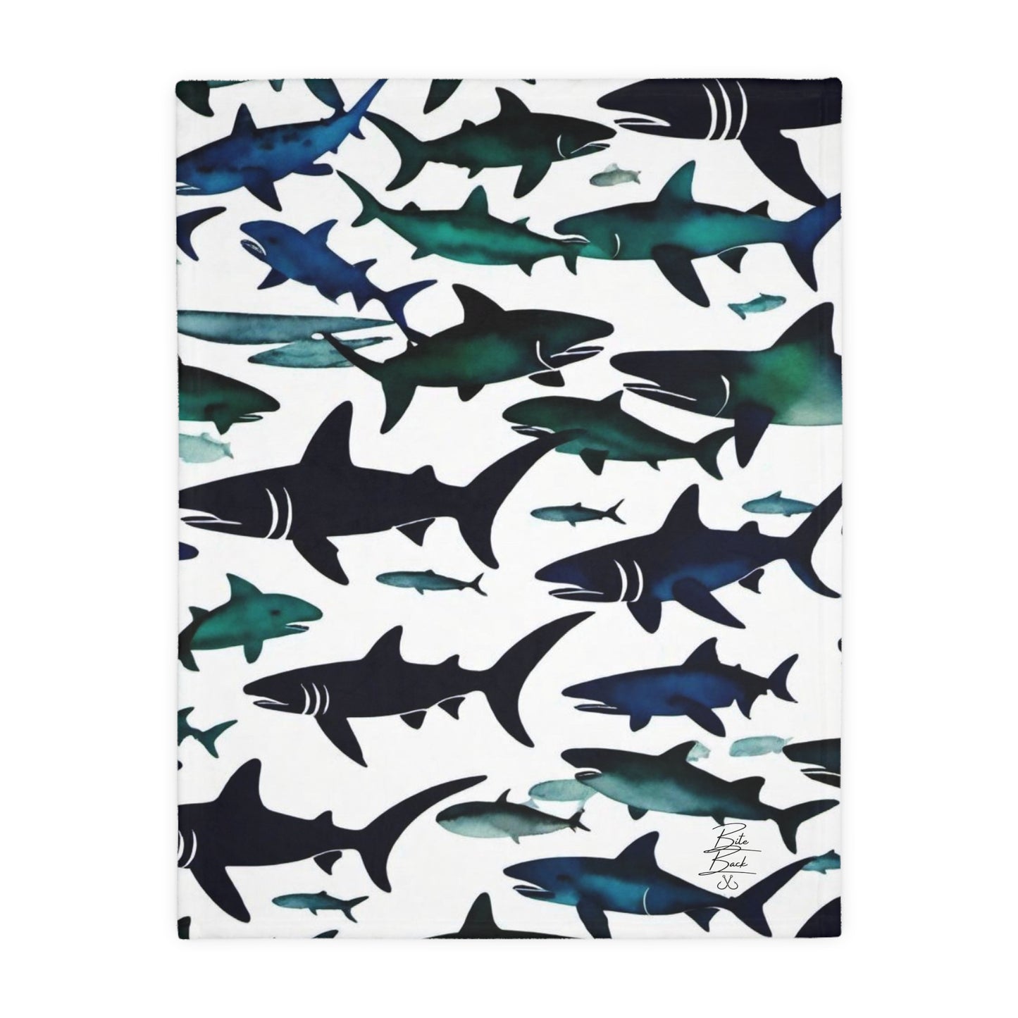 Sharkey's Velveteen Minky Blanket (Two-sided print)