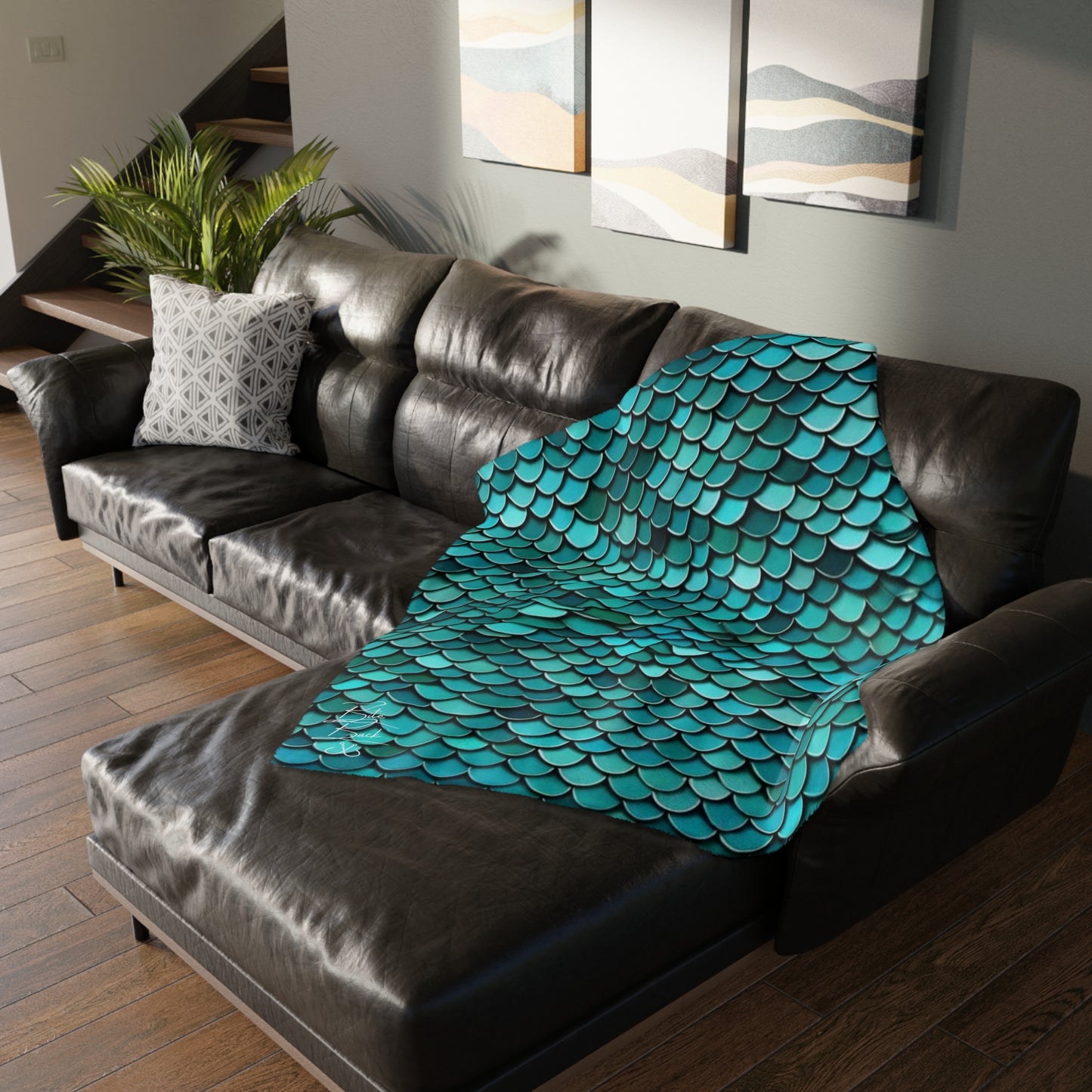 Scales Velveteen Minky Blanket (Two-sided print)