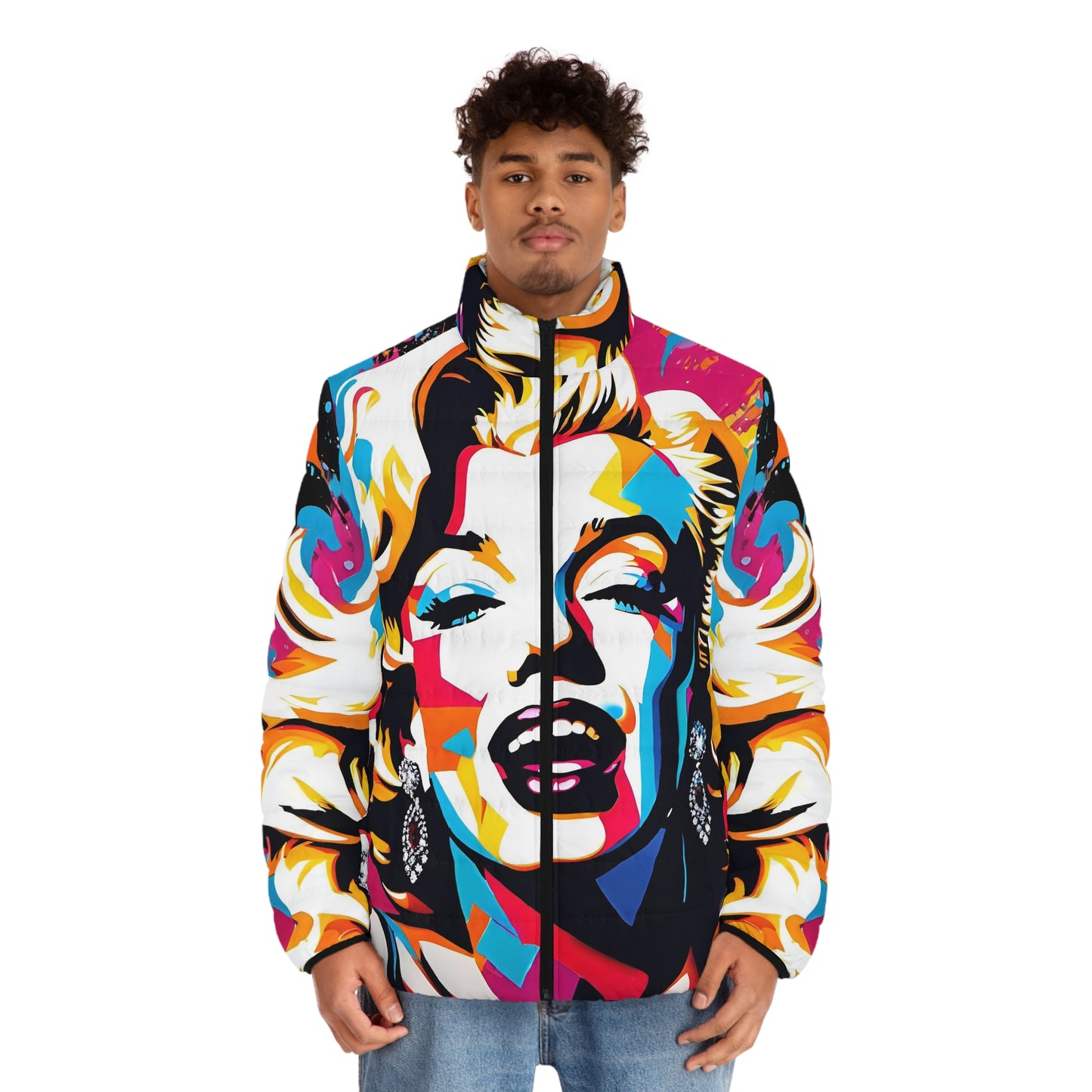 Marilyn Monroe Graffiti Unisex Puffer Jacket