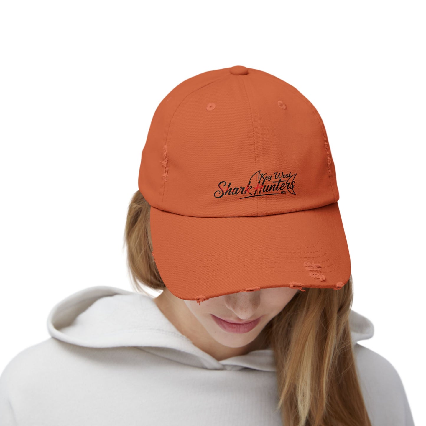 Key West Shark Hunters-Unisex Distressed Cap