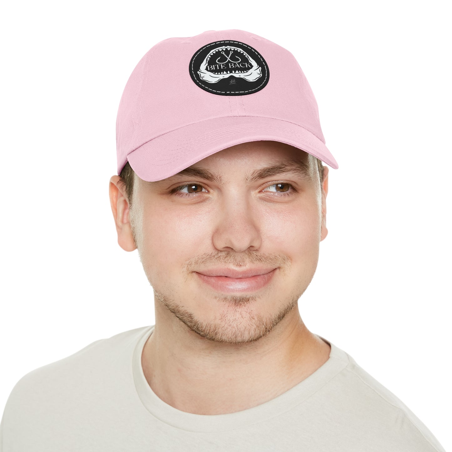 Shark Jaw Hat with Leather Patch (Round)