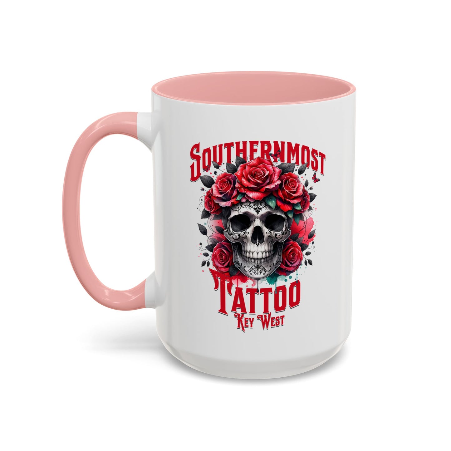 Skull and Roses Coffee Mug | Southernmost Tattoo | Perfect Gift for Tattoo Lovers