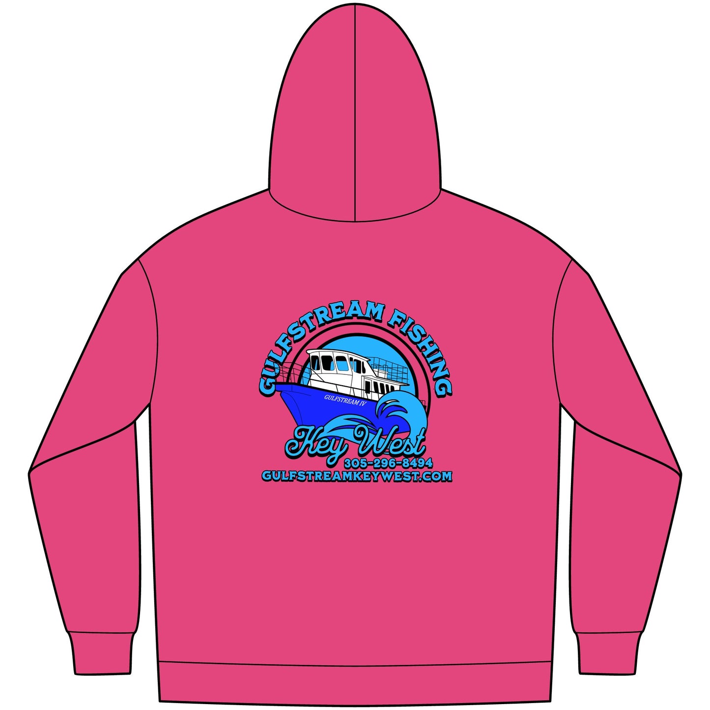 Gulfstream Fishing Hoodie — Key West Fishing Boat Logo Sweatshirt