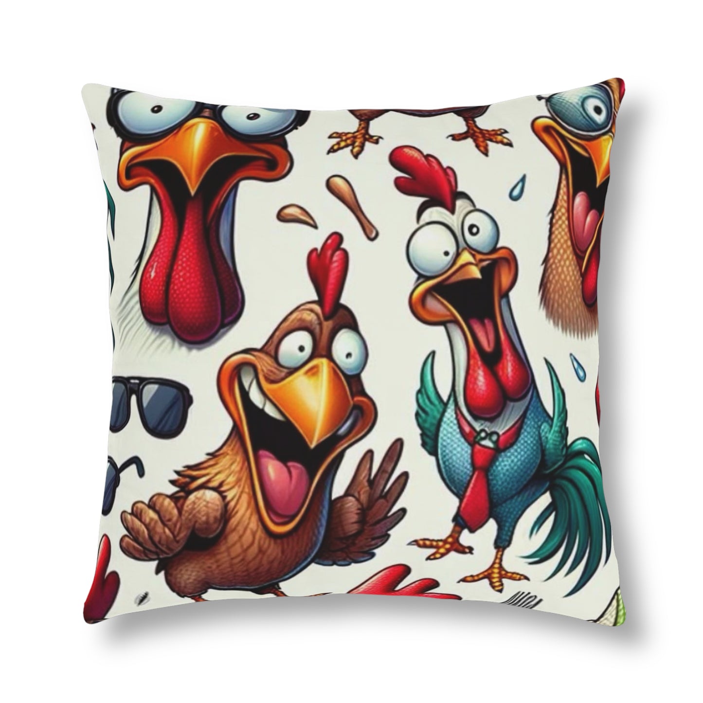 Crazy Roosters Waterproof Pillows